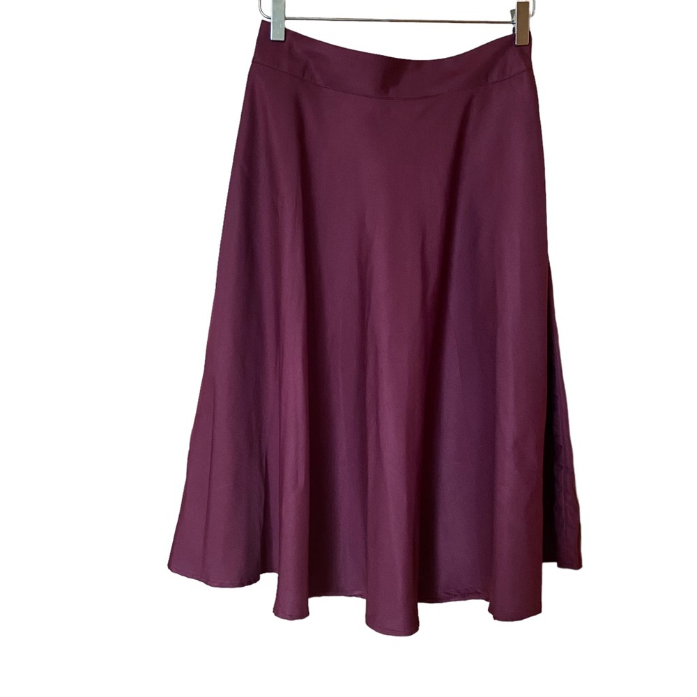 Unique Vintage | burgundy midi circle skirt